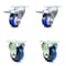 Service Caster 3.5 Inch Blue Polyurethane Swivel Top Plate Caster Lock Brake 2 Rigid SCC, 2PK SCC-TTL20S3514-PPUB-BLUE-2-R-2 - alternate 1